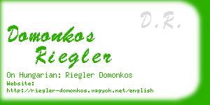 domonkos riegler business card